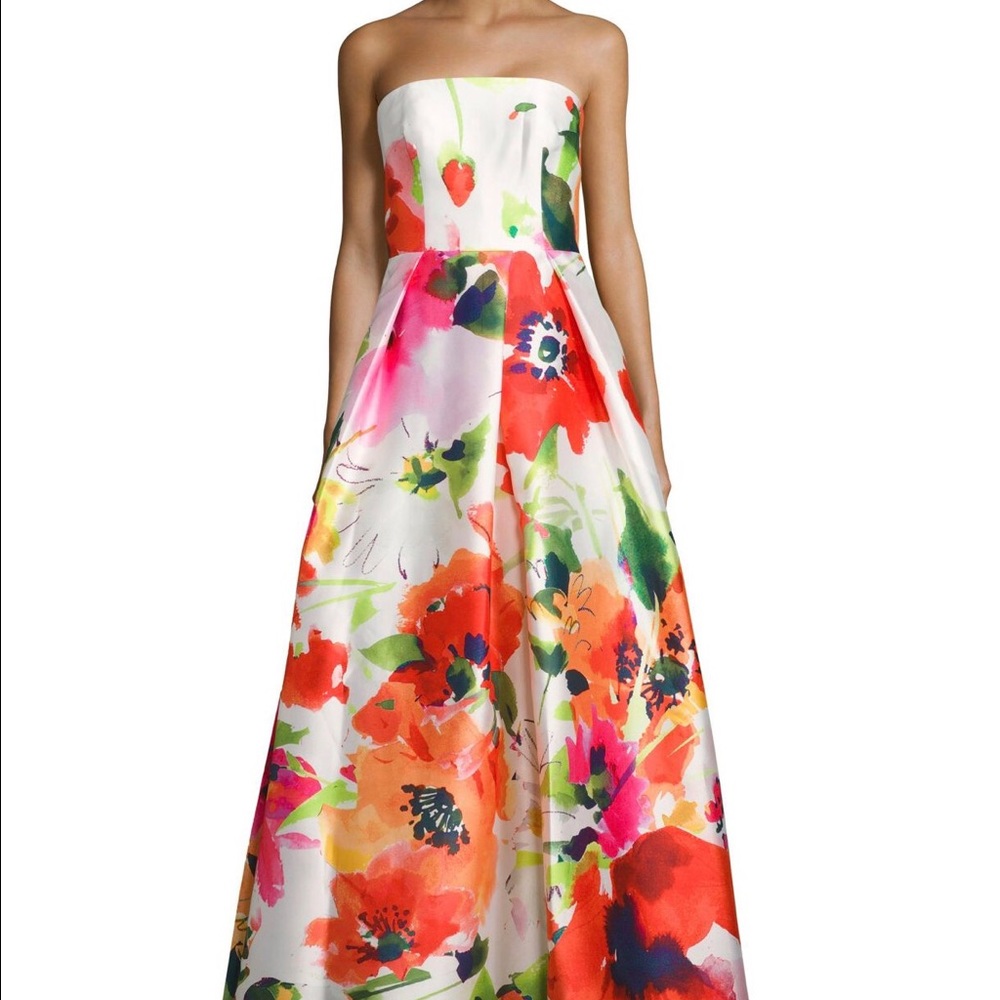 Floral David Meister Dress/Gown - Like New