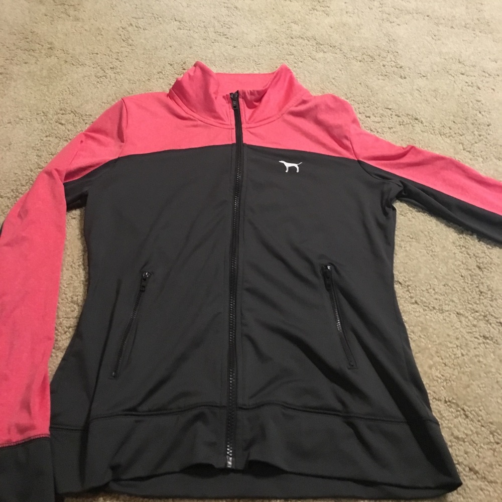 PINK Color-Block Zip-Up