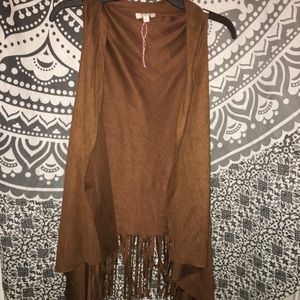 Brown Fringe Vest!!