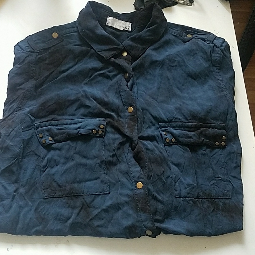 Light mixed navy blue blouse