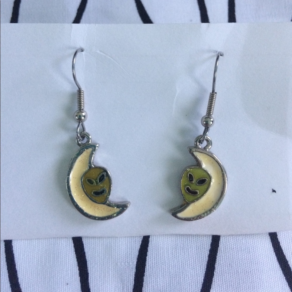 Vintage Alien Dangling Earrings