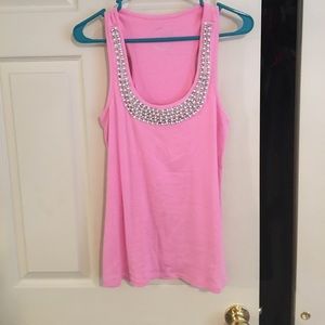 Pink Beaded Tank Top 💕