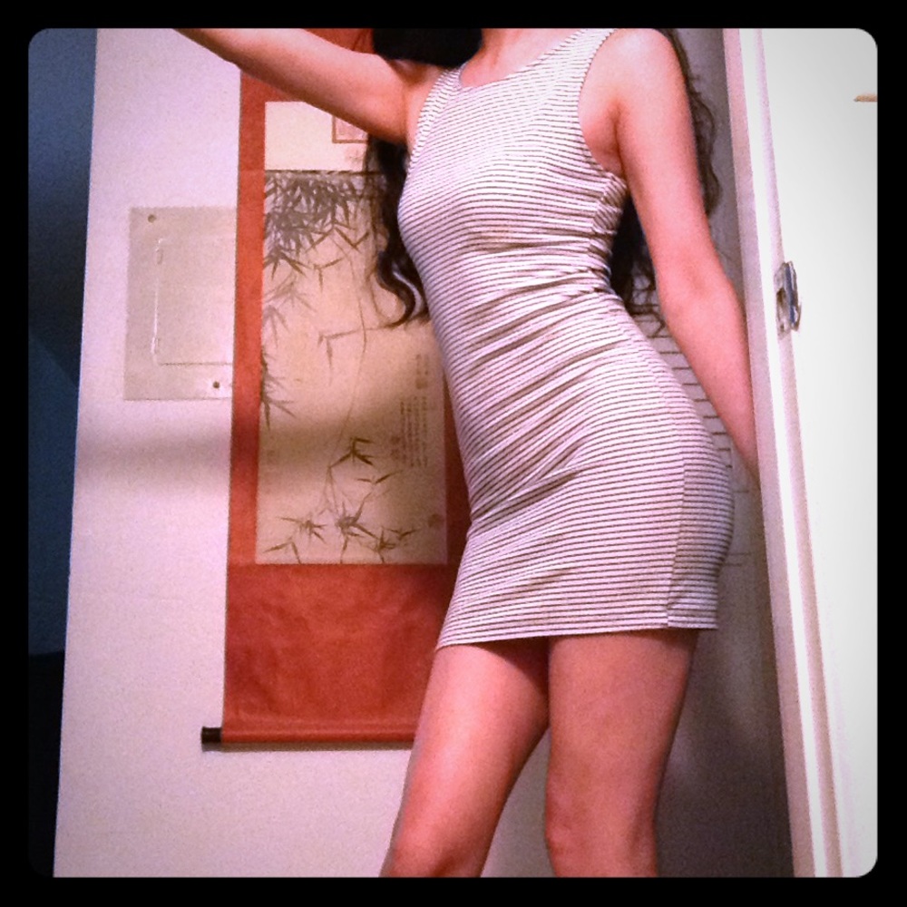 Forever 21 Black and White Striped Dress, Size S