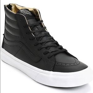 6.5 Vans Slim Zip Up's -Black/Gold