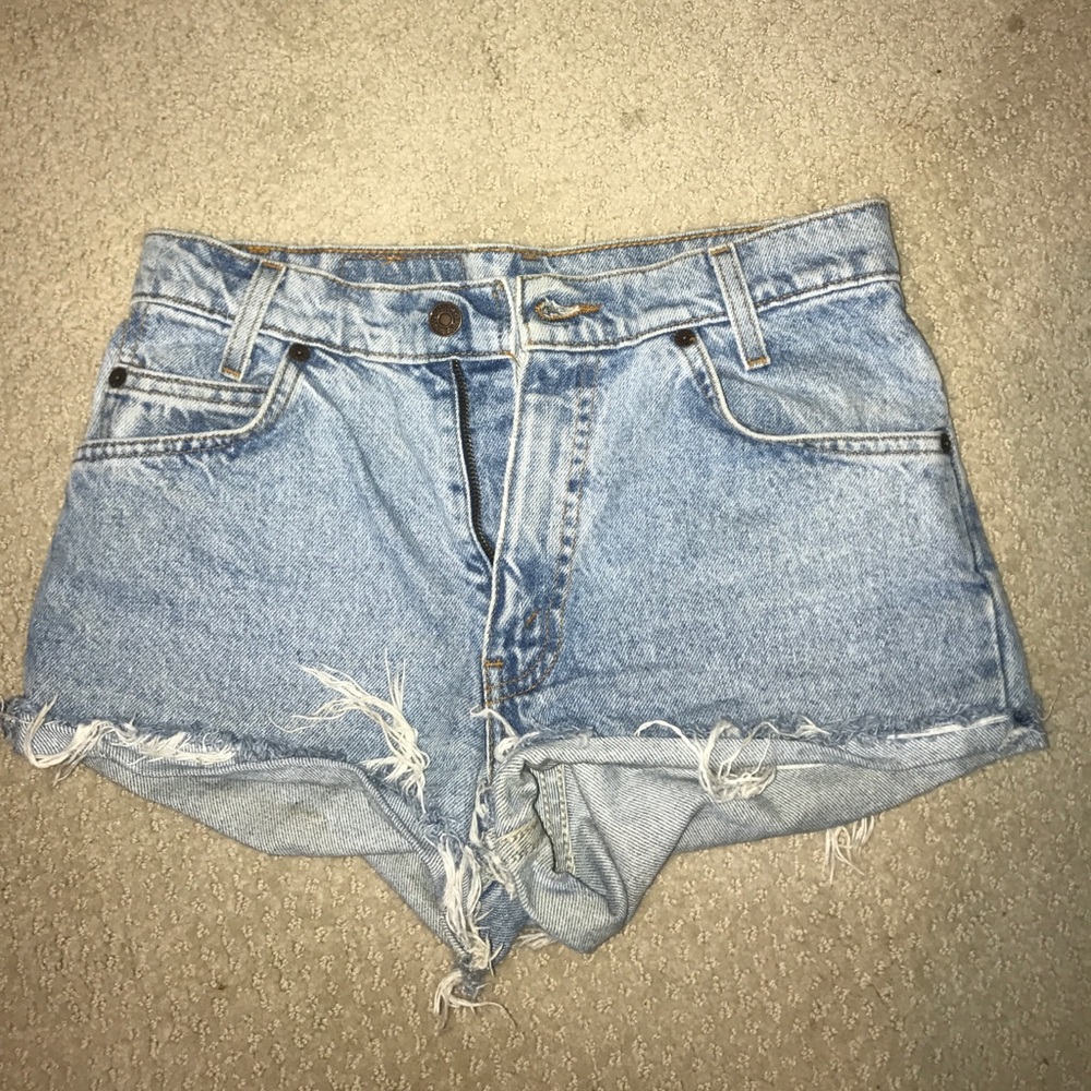 Levi's high waisted jean shorts