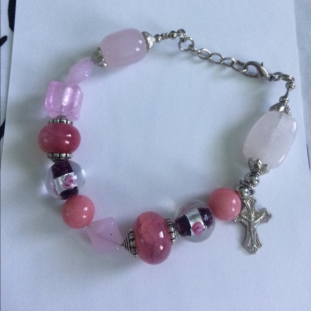 Beautiful Pink Charm Bracelet
