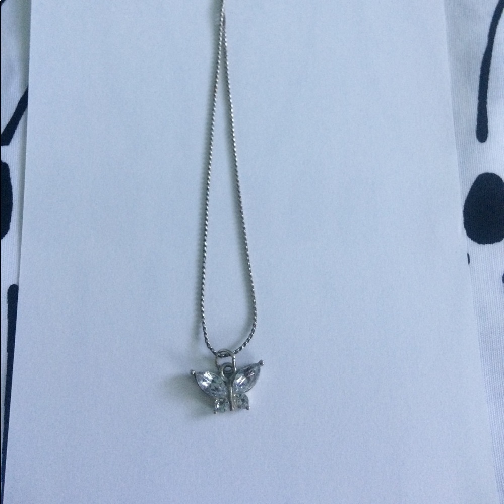 Beautiful Silver Butterfly Necklace