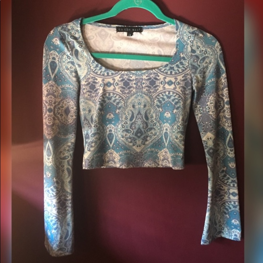 Paisley print crop top