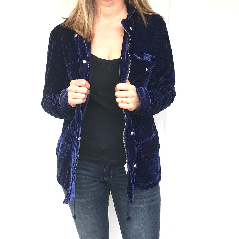 Velvet Military Jacket - Picture 4 of 7