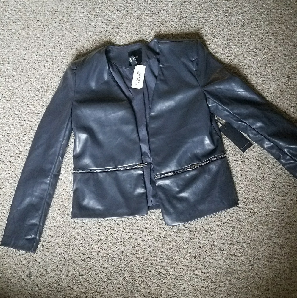 Forever 21 slate gray plether jacket