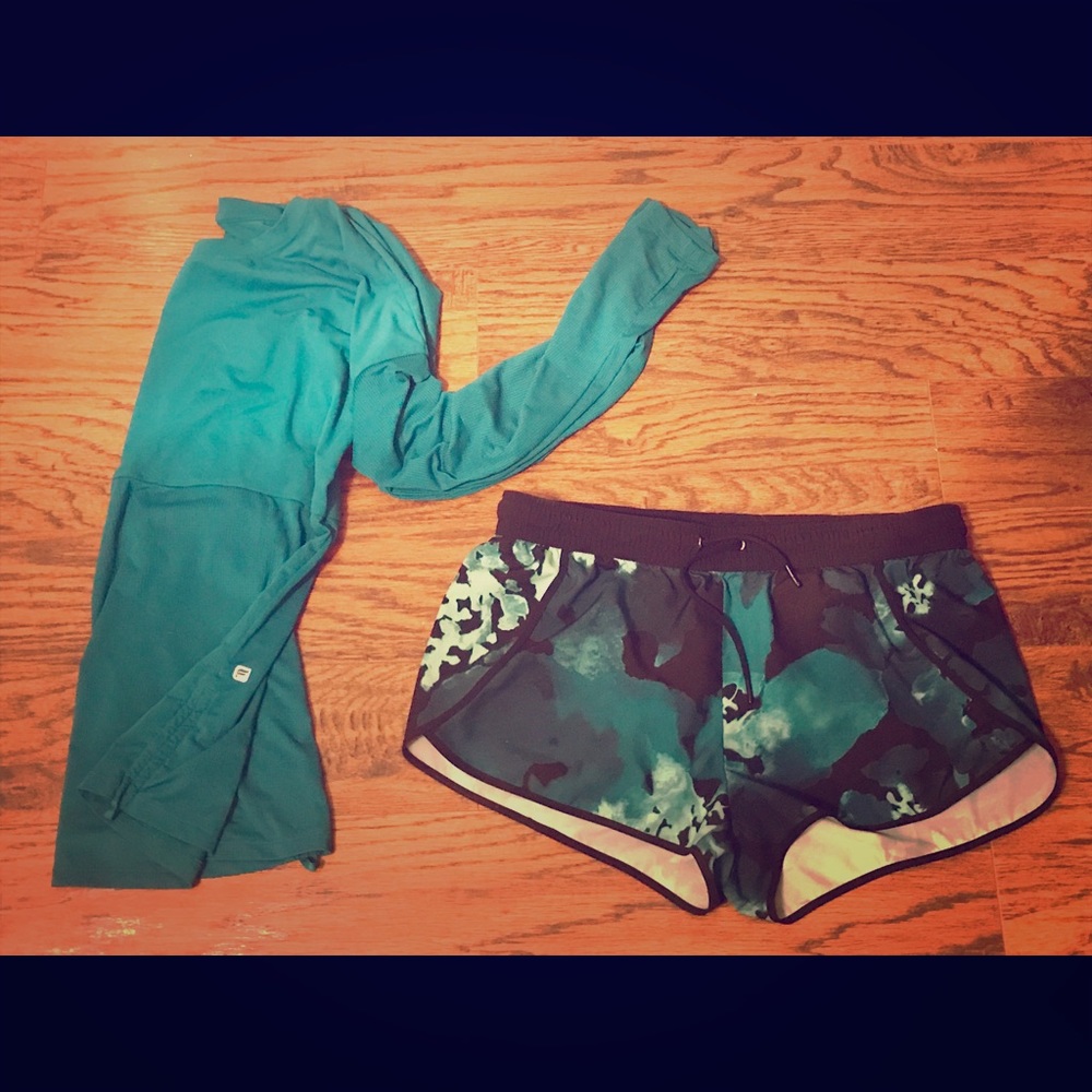 Fabletics Bundle with Green Shorts Added