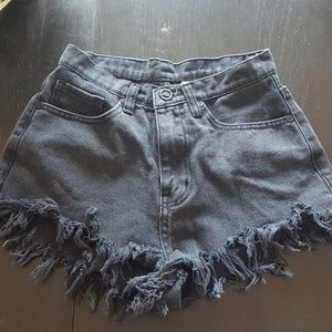 UNIF high waisted cut off jean shorts