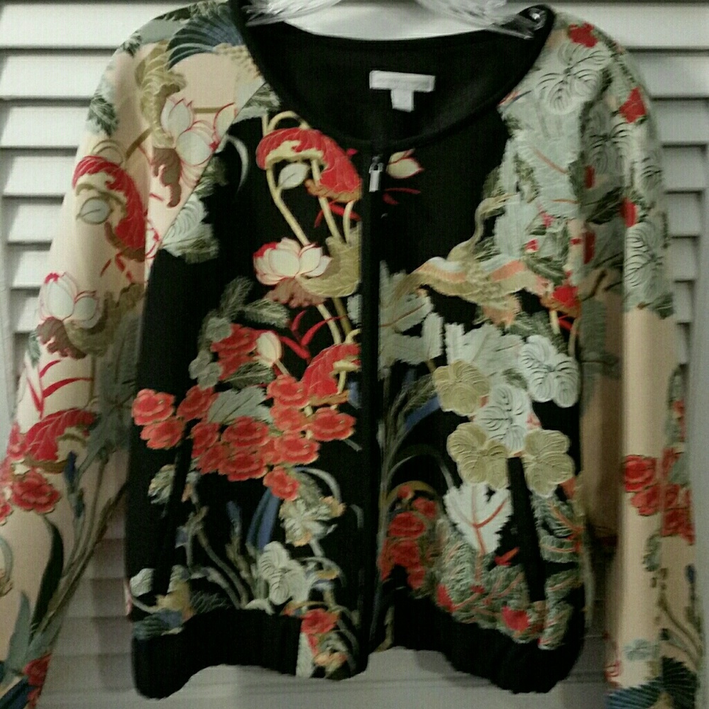 Floral bomber style jacket