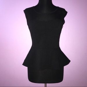 Black Peplum Shirt