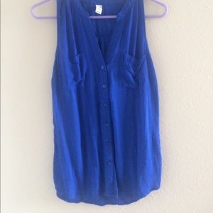 Cobalt blue V Neck tank //