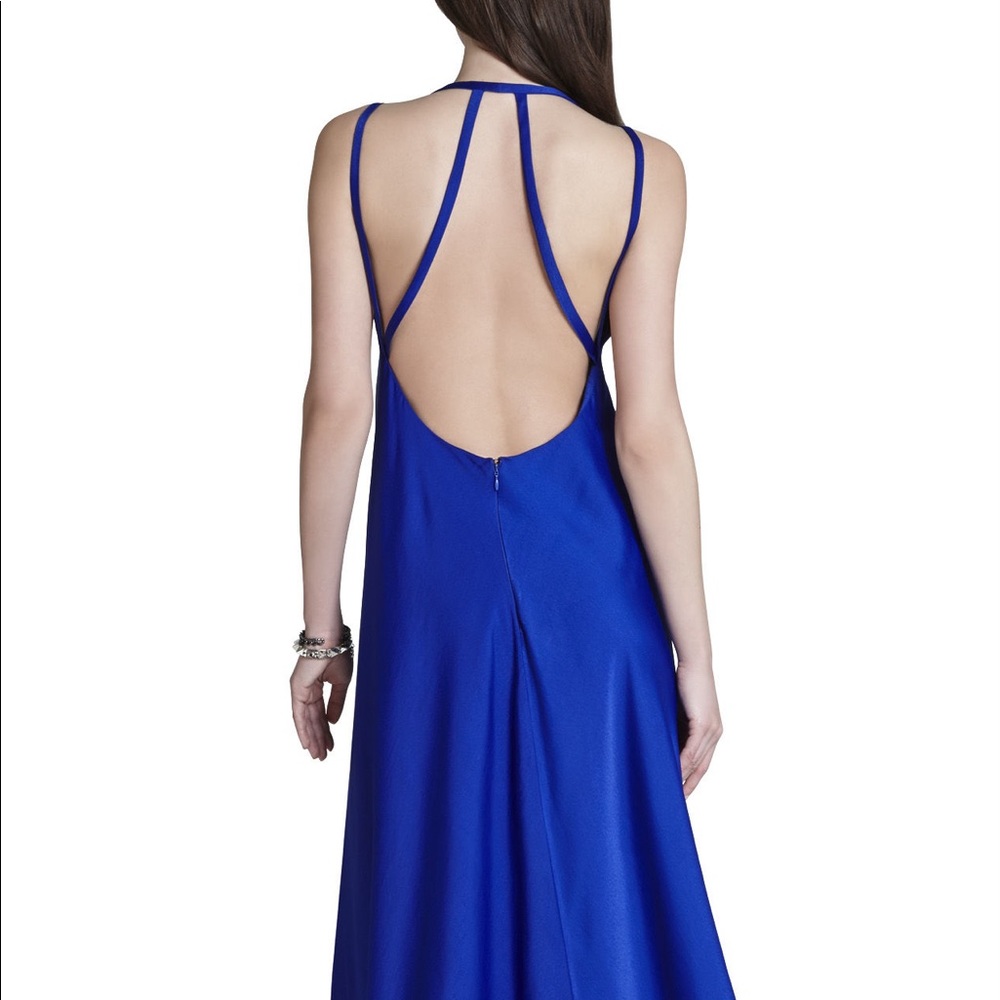 BCBGMAXAZRIA "Gia" Sleeveless High-Low Hem Dress