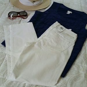 Calvin Klein Skinny Crop White Jeans