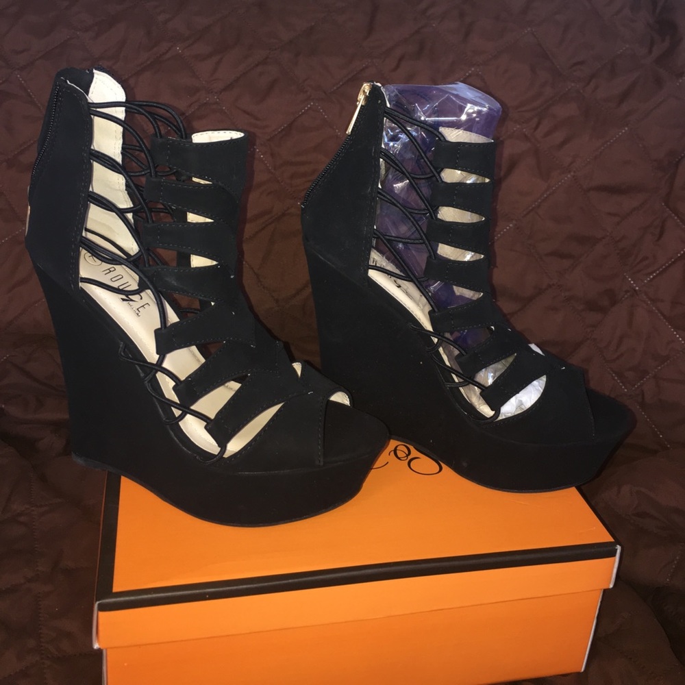 Black Wedge/ Eliza sandal