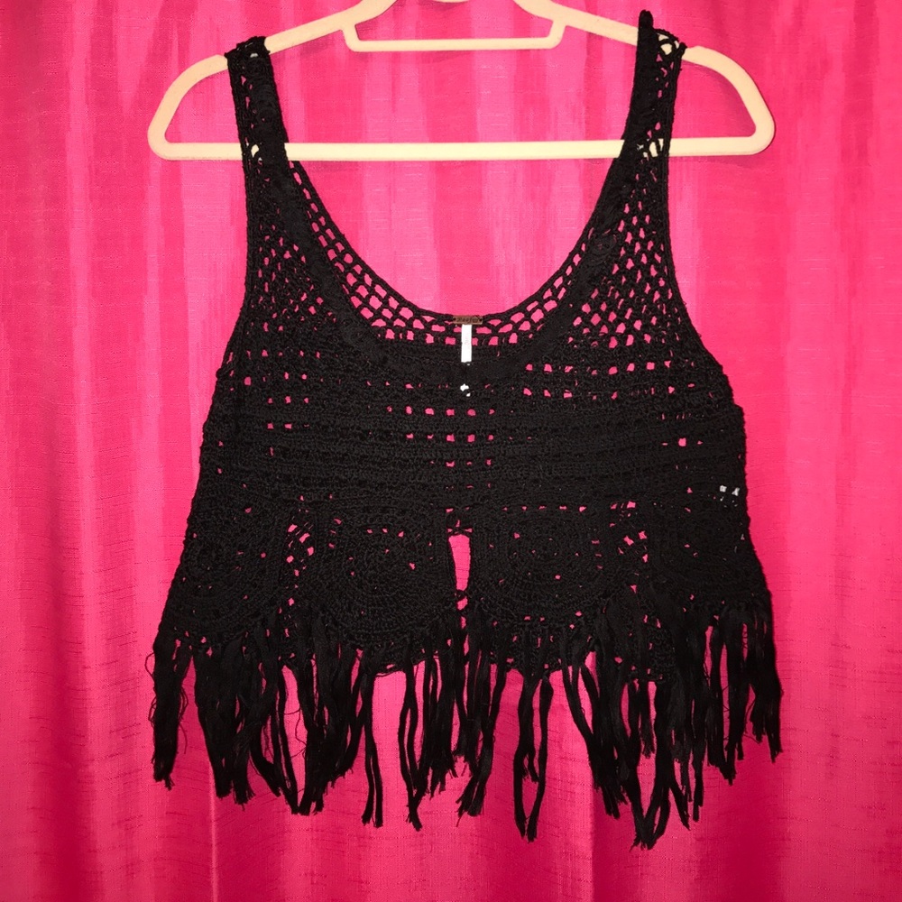 Crochet Black Crop Top