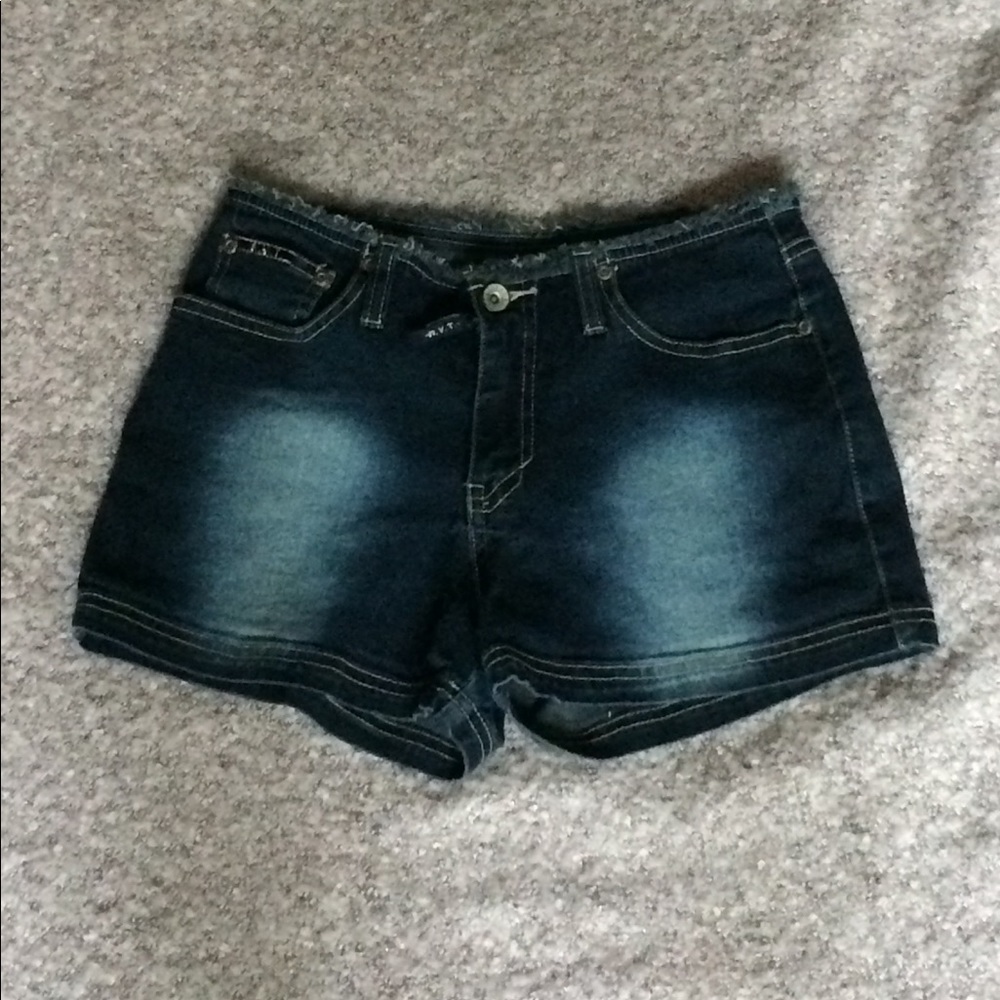 Dark and light blue shorts