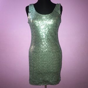 Sea Green Sequin Dress