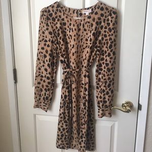 Long sleeve Cheetah dress. Size s