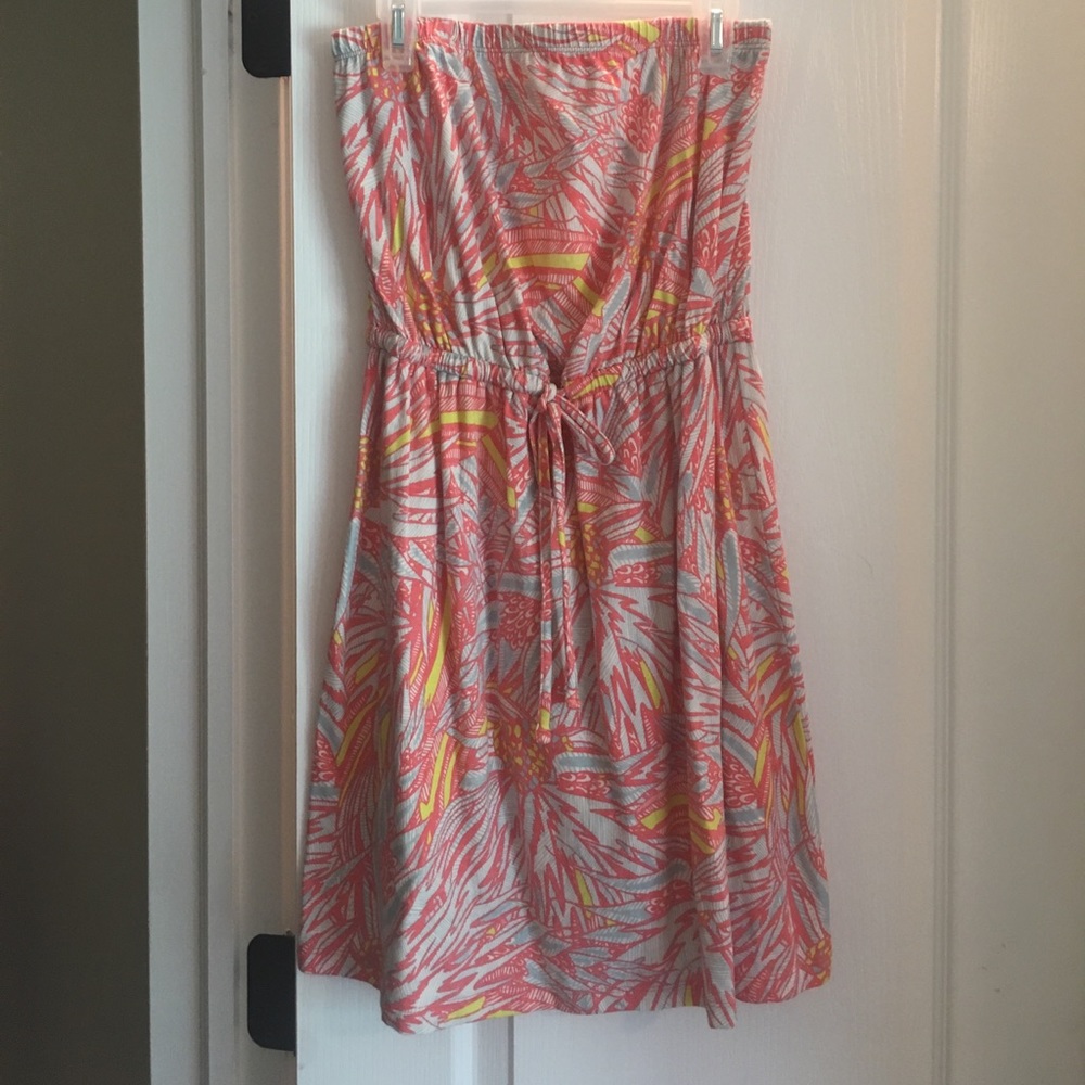 Strapless Floral Mini Dress
