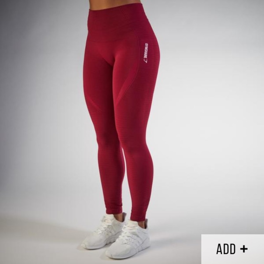 NWT Gymshark Seamless Leggings in Beet Marl SMALL