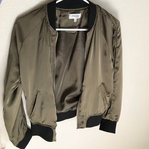 GREEN BOMBER JACKET