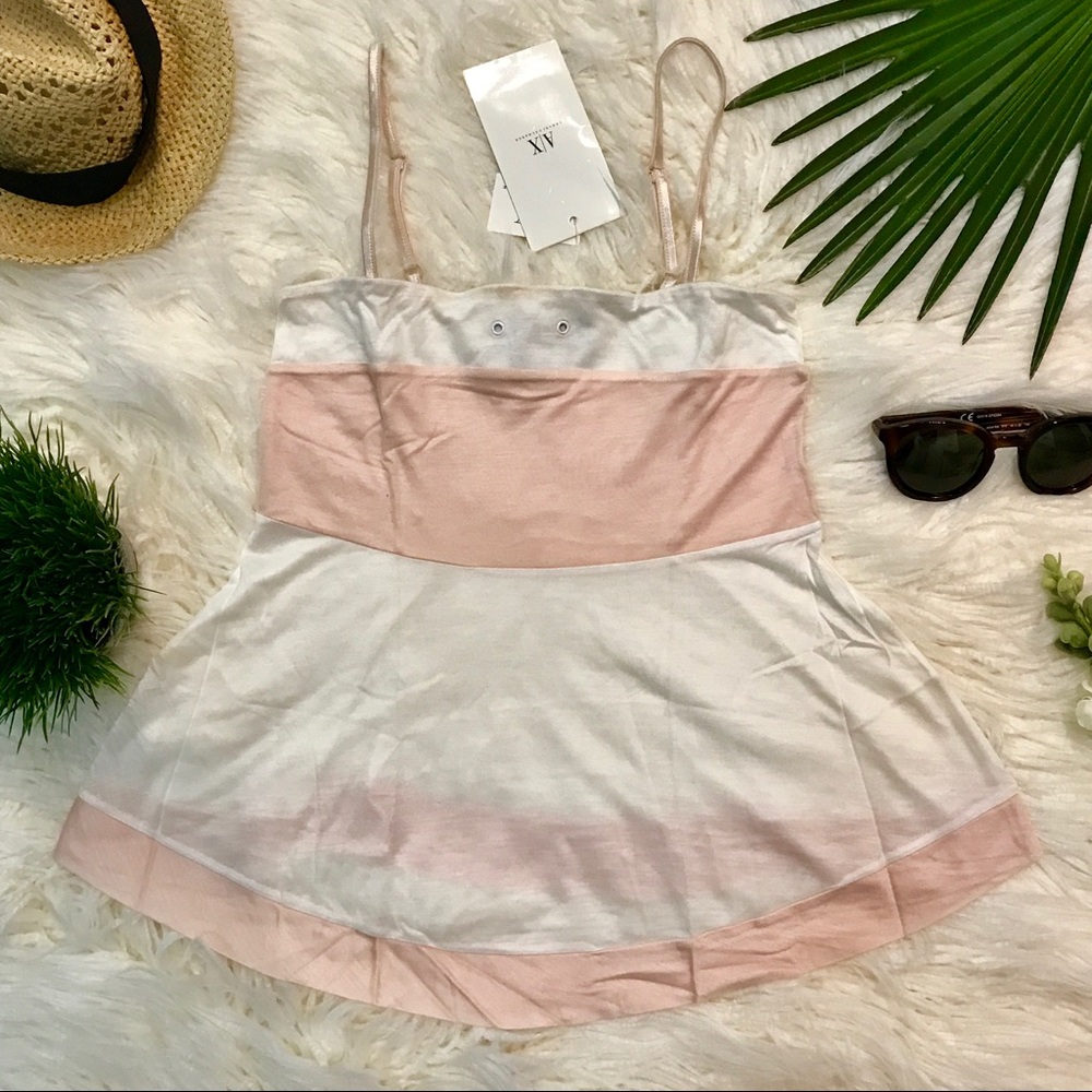 Armani Exchange Blush White Soft Summer Top