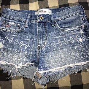 High Waisted Aztec Print Shorts