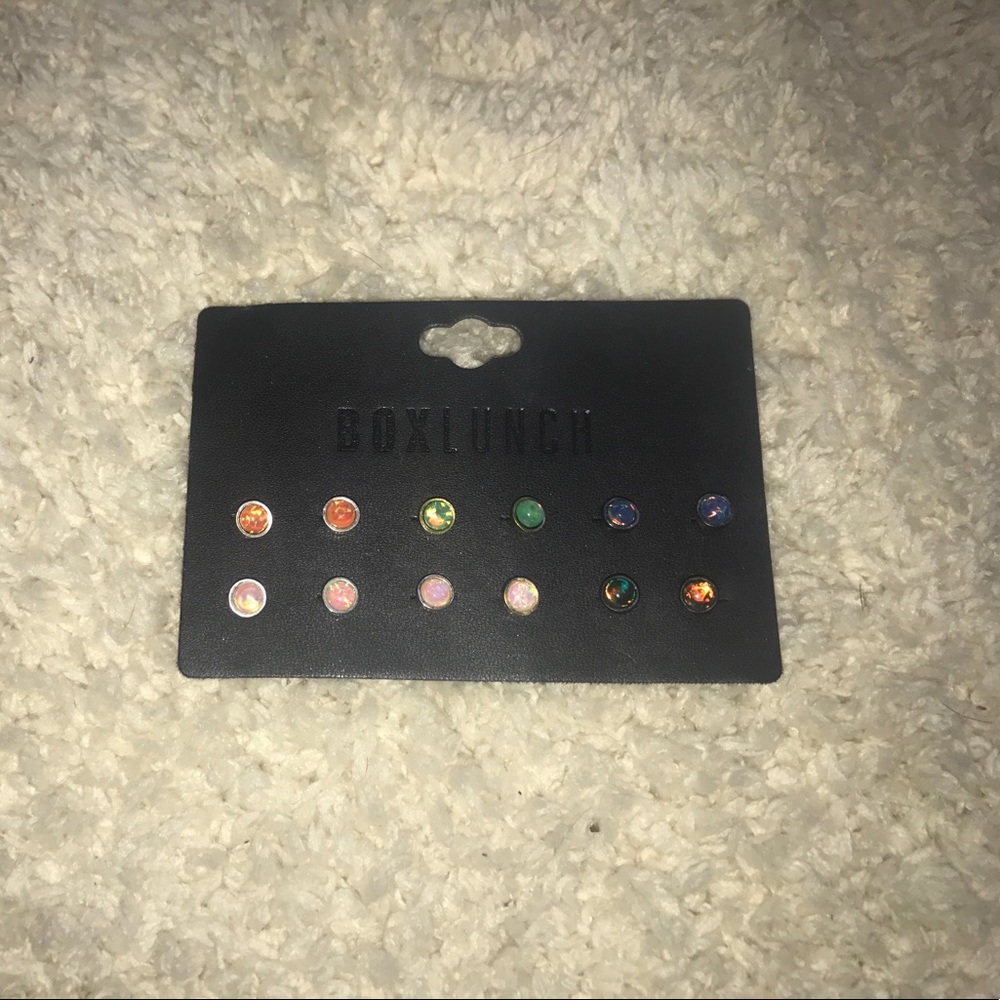 6-set of sparkly circular earrings