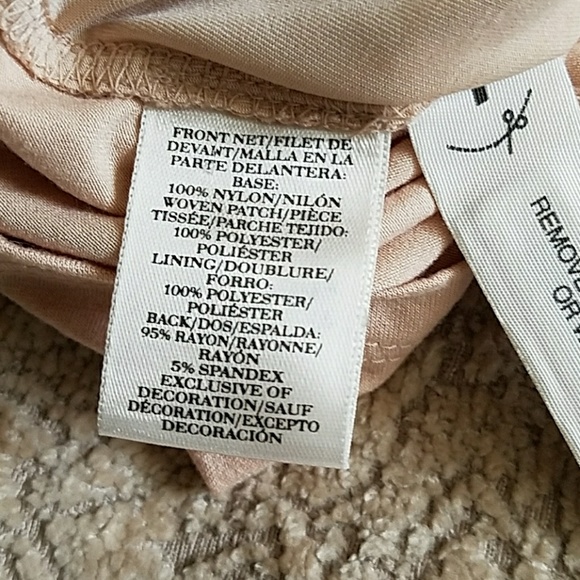 Ann Taylor  net light peach top - Picture 4 of 4