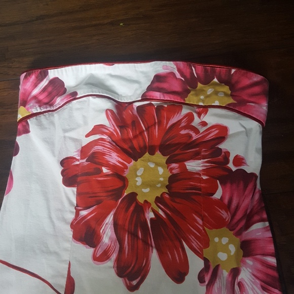 strapless floral dress - Picture 2 of 2