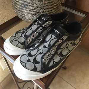 Coach shoes sneakers Black , gray and white size 7