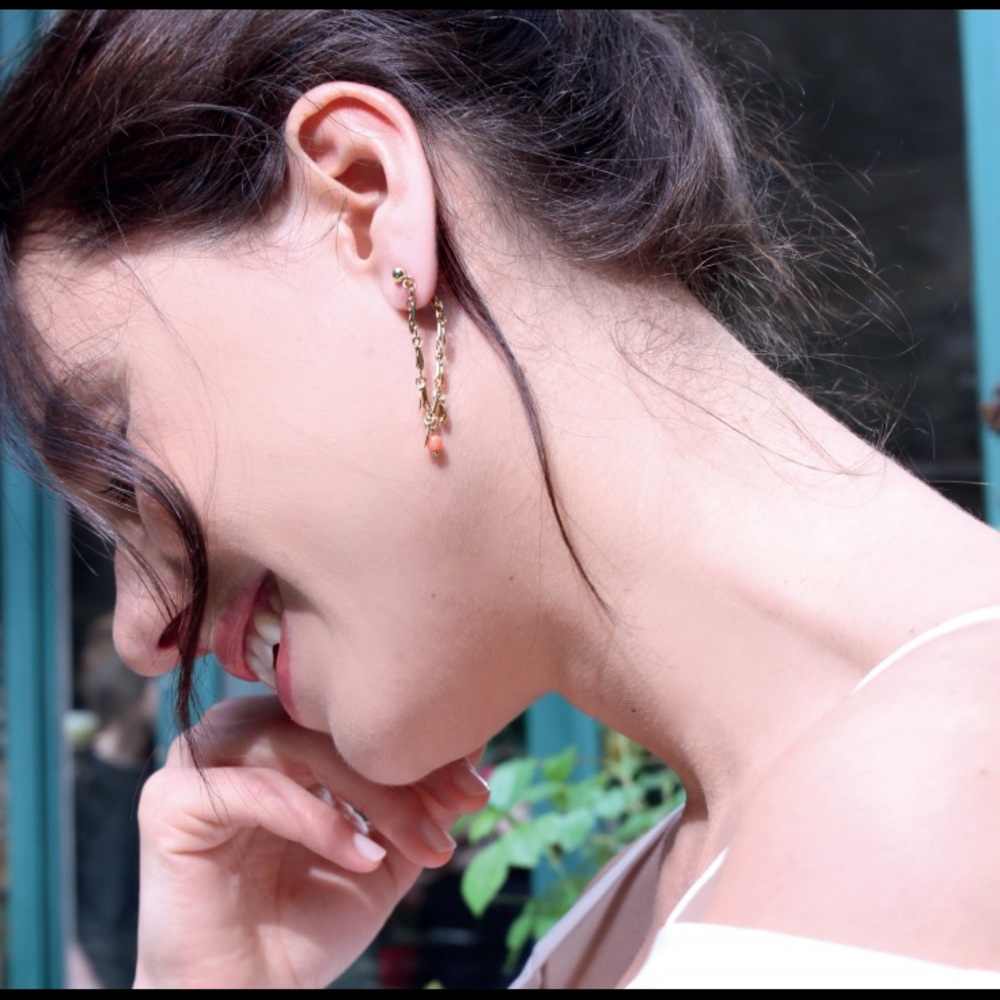  Elsa Earrings Gold Clip