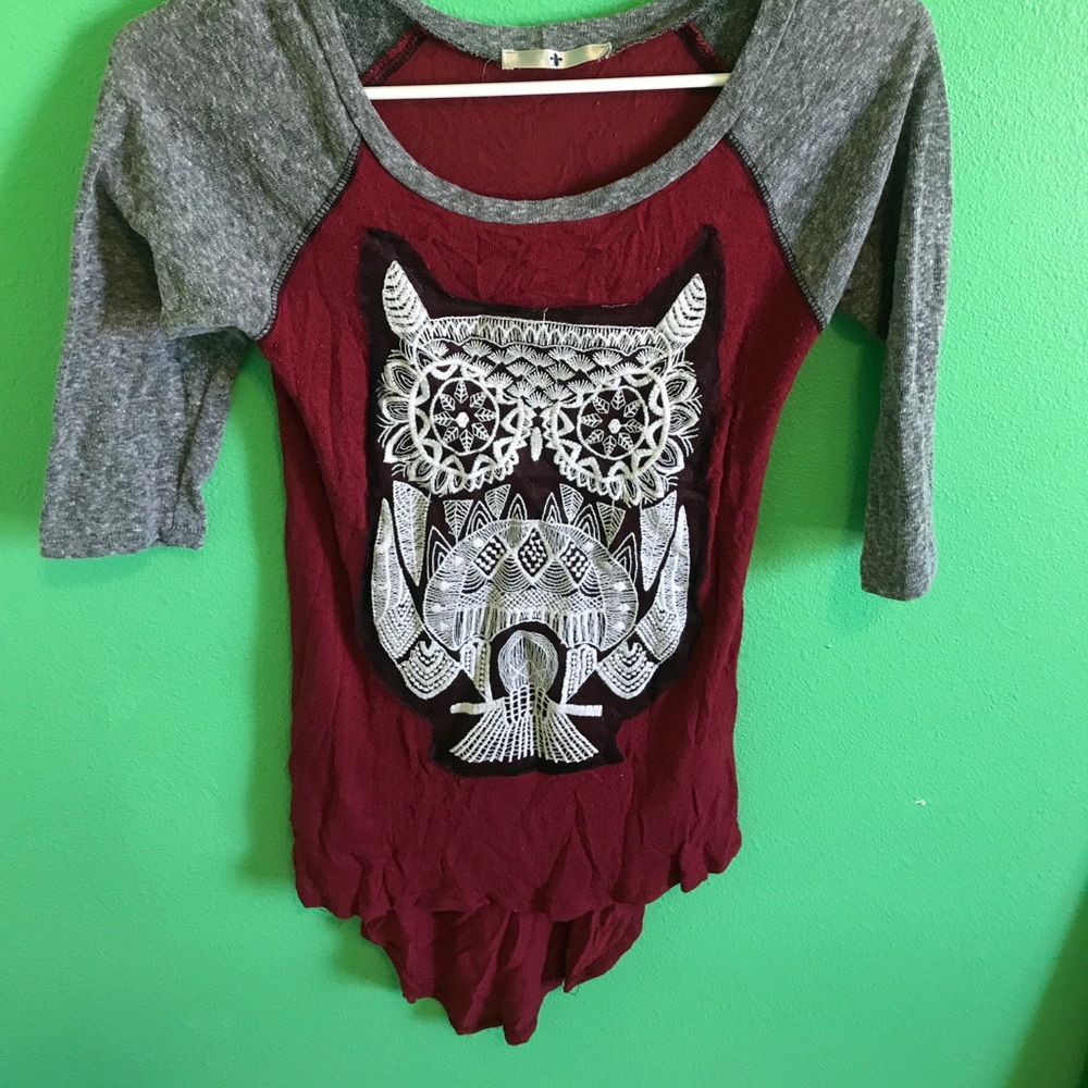 Soft owl mid sleeve shirt