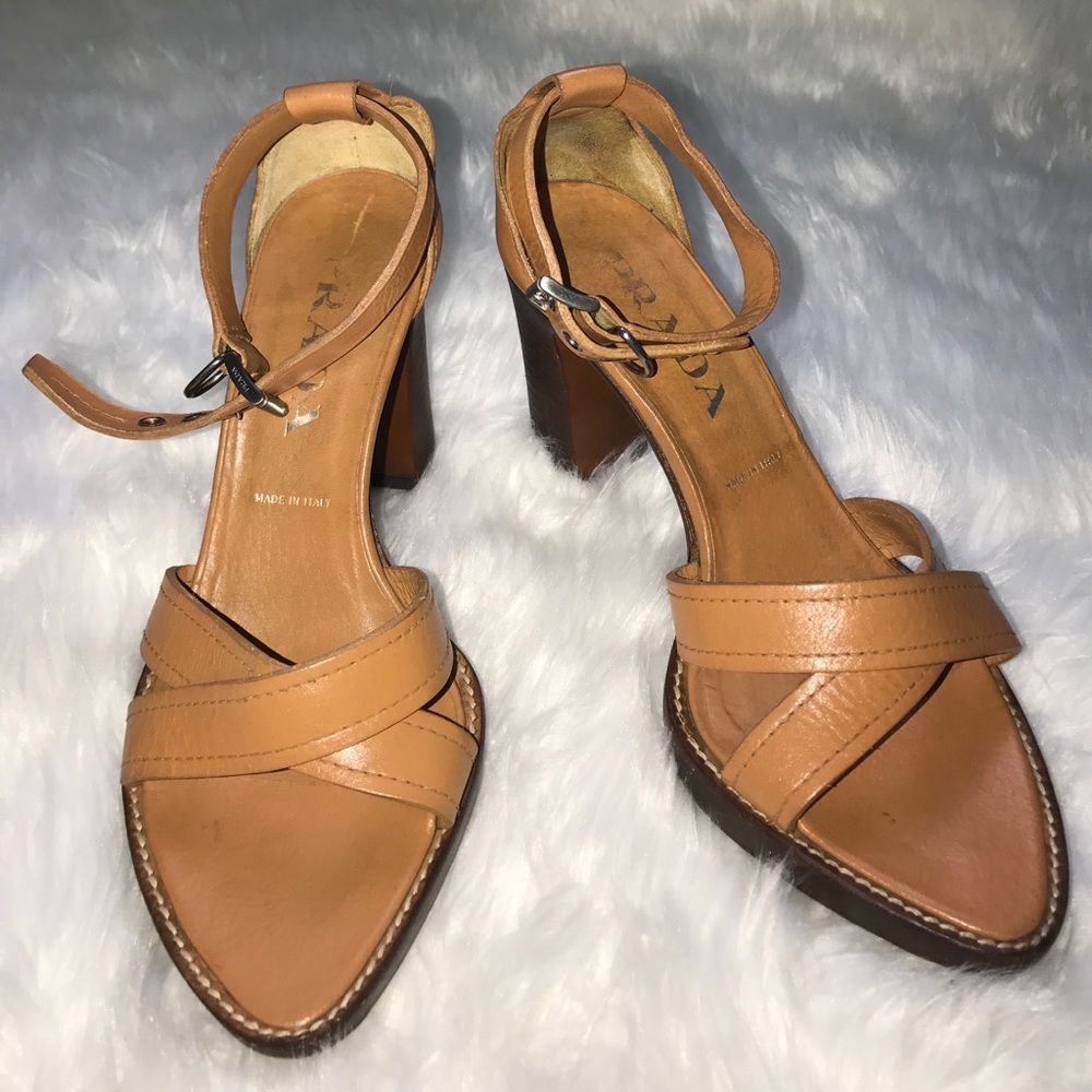 Prada Camel Heels