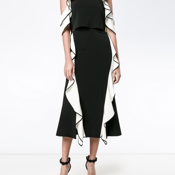 Jonathan Simkai Black/white Ruffle Dress - Picture 2 of 5