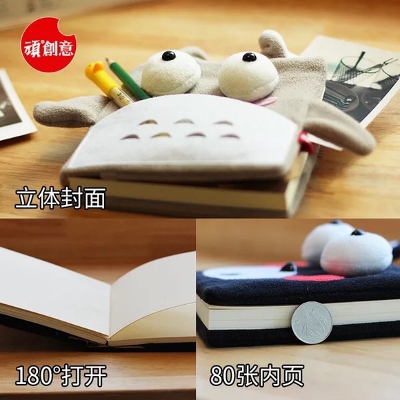 Cute fabric all animal design square notebook - Picture 4 of 8