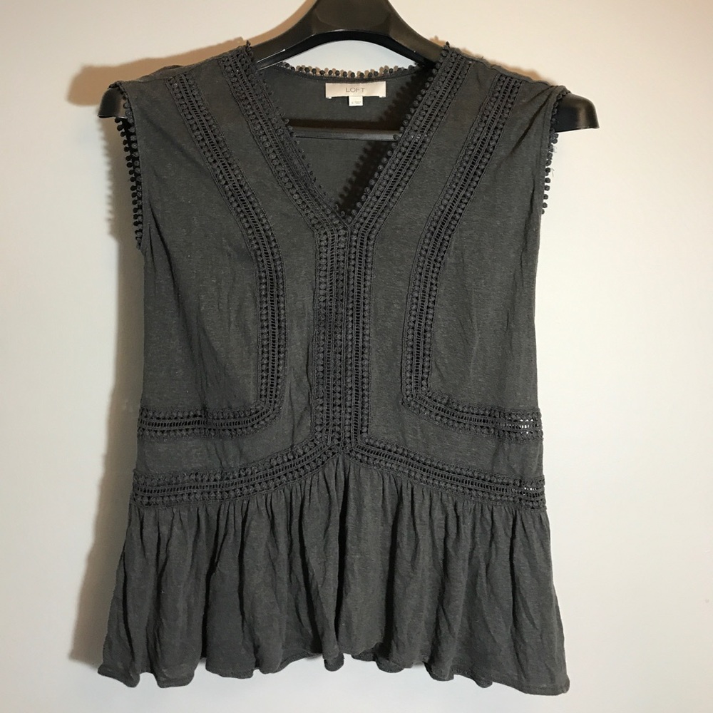 LOFT BROWN BLOUSE P168