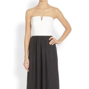 Laundry leather chiffon colorblock gown, size 4