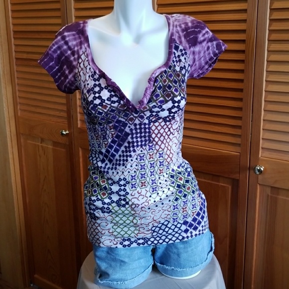 g girl Tops - 🔴 4/$10 Purple fitted tie dye tee