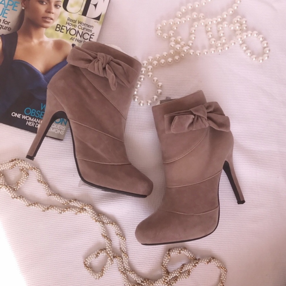 Ankle Booties with a Bow