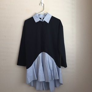 Mock two piece dress