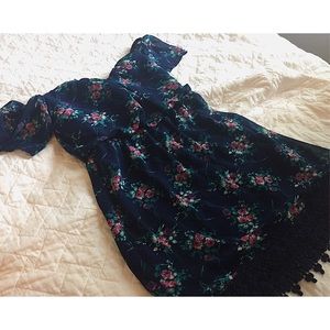 Blue Off the shoulder Dress