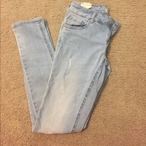 Light slightly distressed forever 21 jeans
