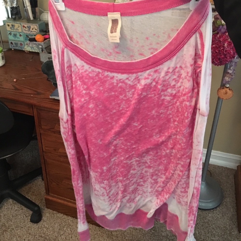 Pink long sleeved top