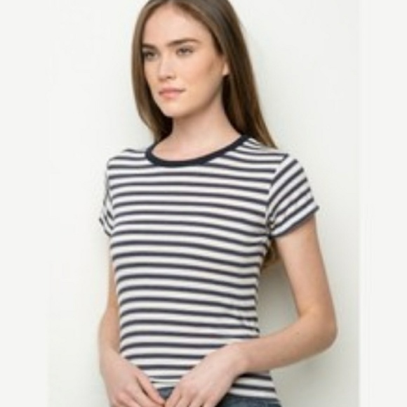 Brandy Melville Tops - Brandy Melville Ringer tee Striped One Size