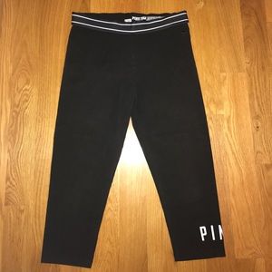 Cropped PINK Yoga Leggings